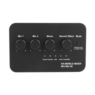 Kompakter Karaoke Audio Mixer AUX IN/OUT BT Anschluss für KTV Verstärker Lautsprecher