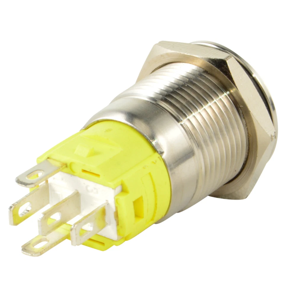 16mm 12V LED ON OFF Push Button Power Switch Latching with Wire Socket Harness - Image 3 of 4