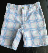 Janie And Jack San Francisco Shorts Pants Child 6 Adjustable Waist Blue Plaid
