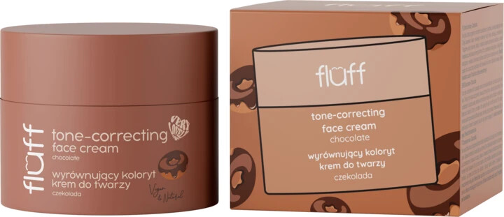 Fluff Tone Correcting Face Cream Chocolate Vegan 50ml
