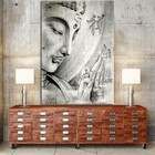 Buddha Buddhism Buddhist Framed 1 Panel Piece Canvas Wall Art Painting Wallpaper
