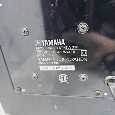 Yamaha Subwoofer Model YST-SW012 8