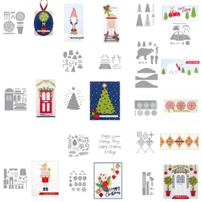 Christmas Hot Foil Plate Metal Cutting Dies for Diy Scrapbooking Embossing Cards