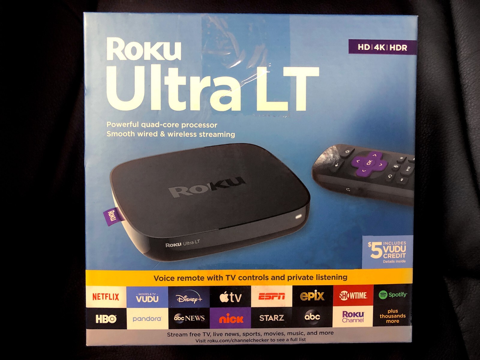 Roku Ultra LT HD/4K/HDR Dolby Vision QuadCore Streaming Player (NO
