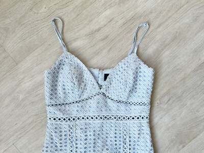Bardot Circle Lace Women's Dress Steel Blue : XS Bardot Circle Lace Women's Dress Steel Blue : XS