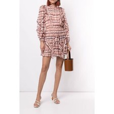 ULLA JOHNSON Aberdeen Silk Ruffle Dress Size XS