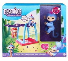 Authentic Fingerlings WowWee Monkey Bar Playset Exclusive Baby Monkey LIV