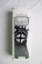 Cuddl Duds Women's 3-Pair Plushfill Crew Socks DH3 Multicolor 4-10 NWT