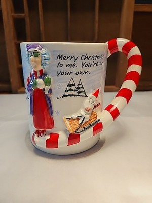 Maxine 3D Mug Hallmark Shoebox ''Merry Christmas To Me, You re On Your Own'' Humor