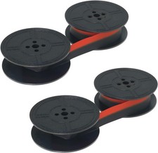 2pcs Twin Spool Typewriter Ribbon Black Red Universal Typewriter Ribbon Replacem