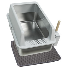 Katzenklo Edelstahl XXL Katzentoilette offen ...