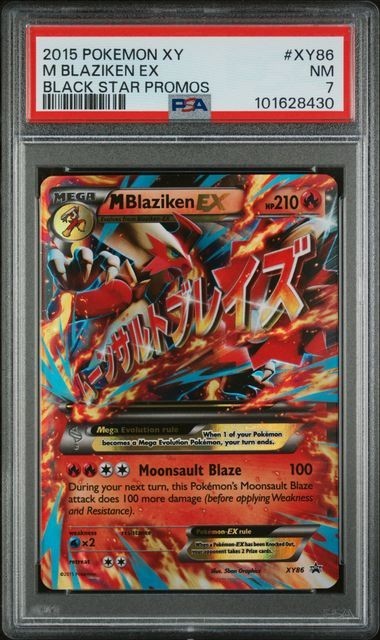 2015 M Blaziken Ex XY86 Pokemon Mega evolutions XY Black Star