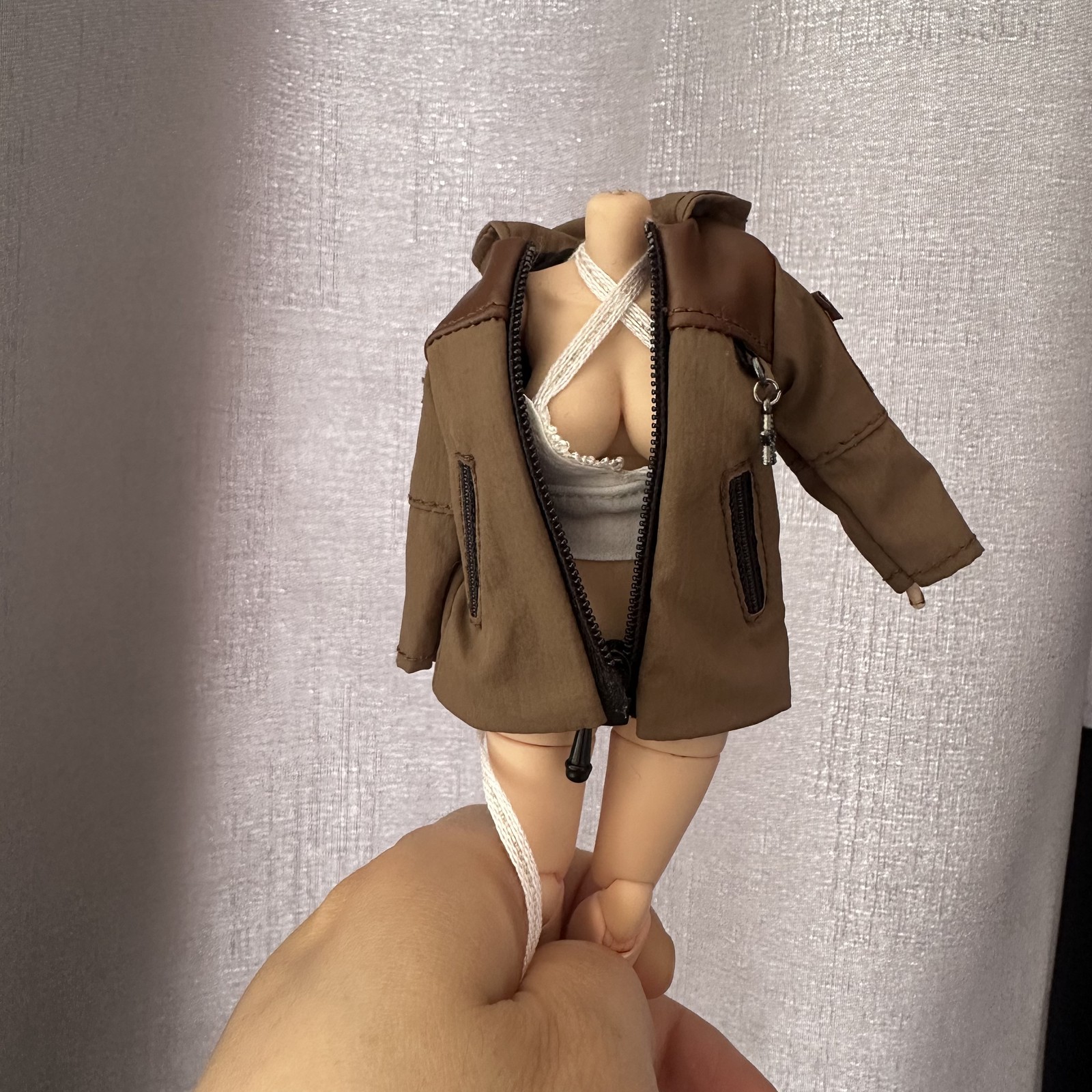 1/12 Scale Female Zipper Jacket Coat Model Fit 6'' Romankey Action Figure