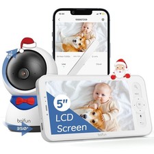 BOIFUN 5" Baby Monitor,WiFi Video Baby Camera,Lullabies,2 Way Audio,App Control