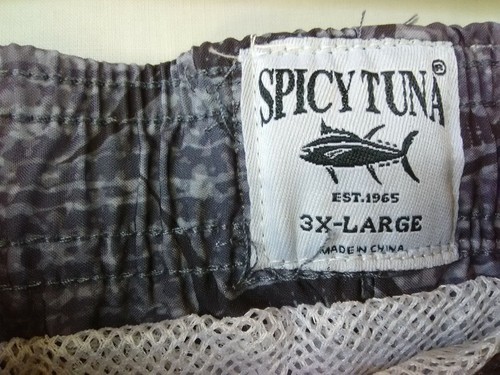 Short de bain homme grande taille 3XL maille thon poisson cordon neuf avec étiquette - Photo 5/7