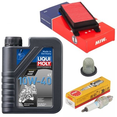 Set 1L Öl Wartung Ölsieb Luftfilter Zündkerze für Kymco Super 8 4T Super8 19-25