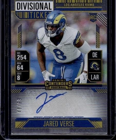 2024 Panini Contenders #147 Jared Verse Divisional Ticket #/99 Auto