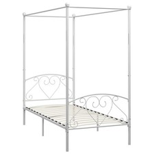 Canopy Bed Frame Metal Single Base Bedroom Multi Colours Multi Sizes vidaXL