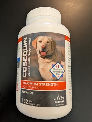 Nutramax Cosequin Maximum Strength Plus MSM Chewable Tablets 132 Count (sealed)