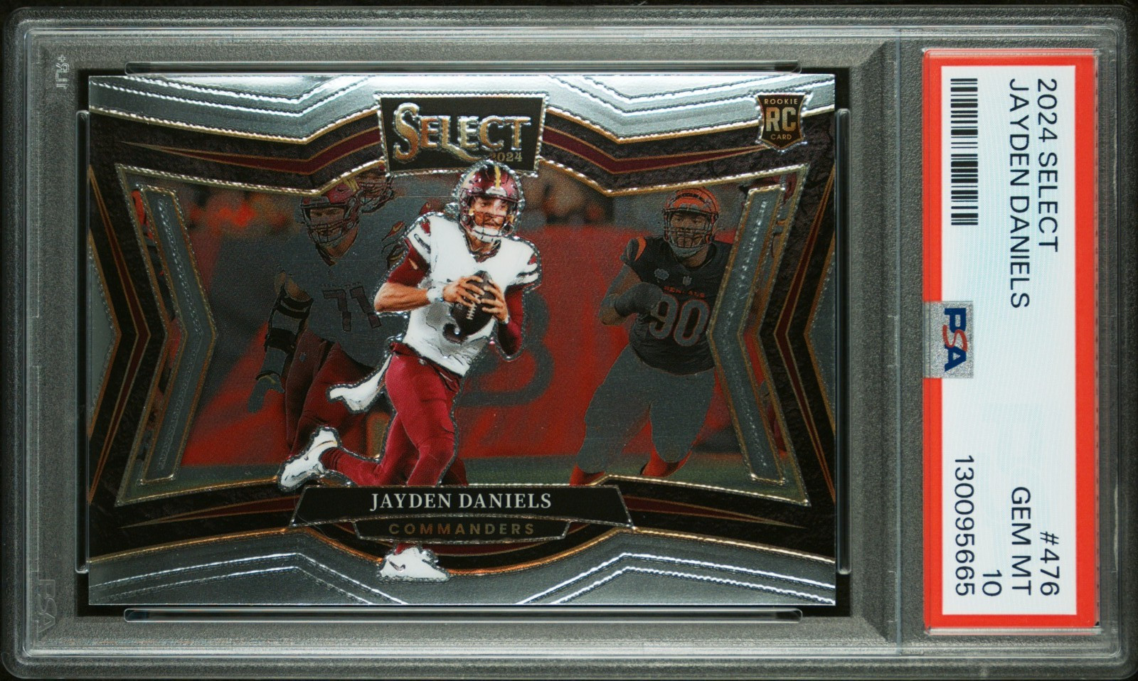 2024 Panini Select Jayden Daniels Field Level Rookie Card #476 PSA 10