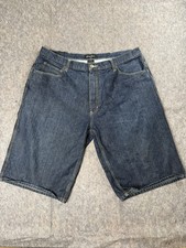 Sean John Denim Shorts 40 Baggy Hip Hop Dark Wash Y2K Streetwear