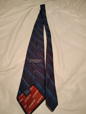 Monsieur Givenchy AU Silk Mens Neck Tie Blue Yellow