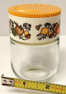 Vintage Corning Ware Glass Gemco Spice of Life Jars Spice Shakers