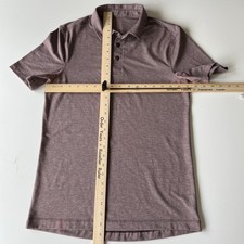 Lululemon Polo Shirt Men's XS Maroon Heather Performance Stretch Short Sleeve