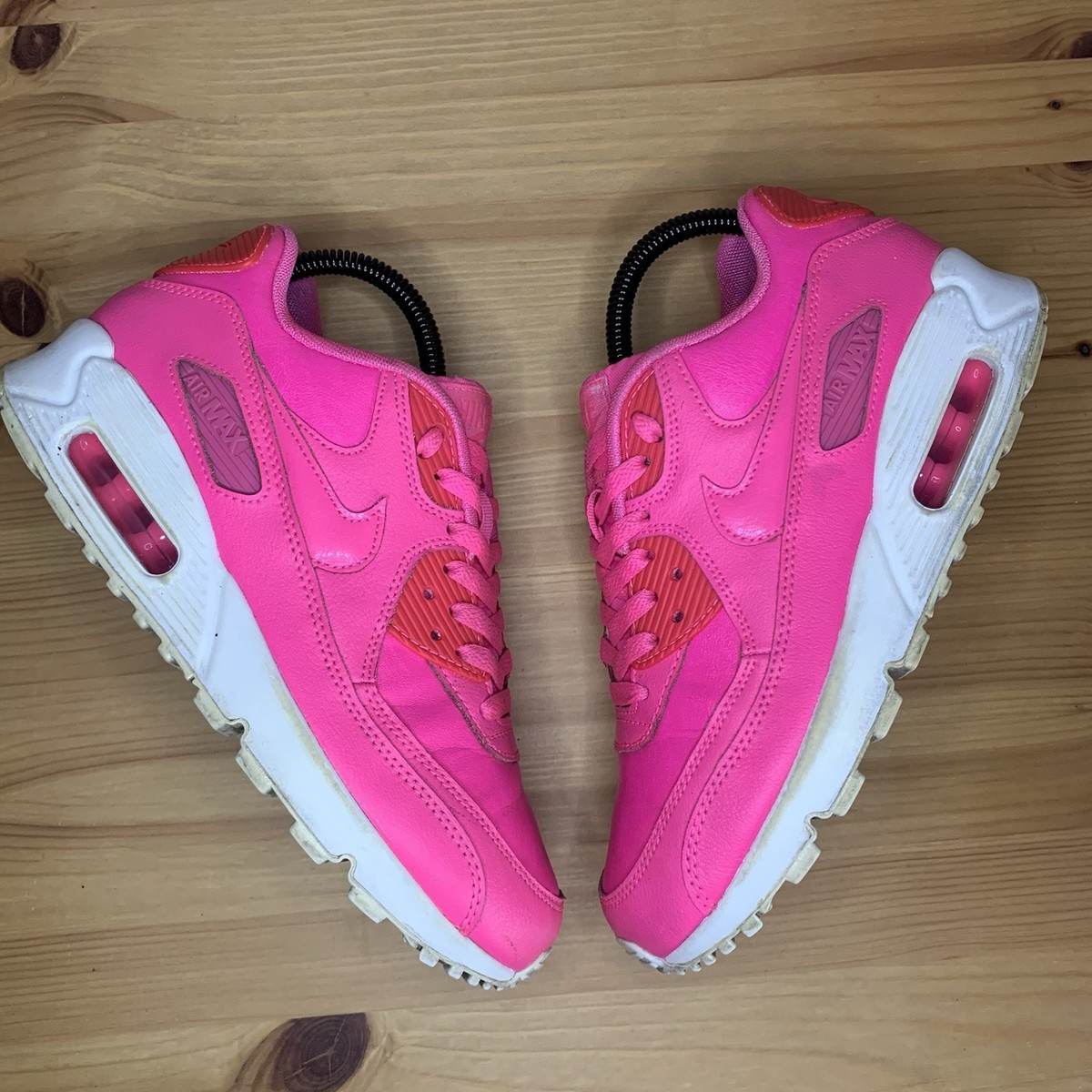 Nike Air Max 90 Bright Pink Women's/Girls Trainers Size UK