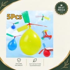 Balloon Helicopter Toy 5 Pack DIY Whistle Flying Outdoor Party Fun