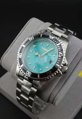 Invicta Pro Diver Aurenova 50852 Herren 40mm Stahl Quarz Uhr Blaues Zifferblatt Boxed