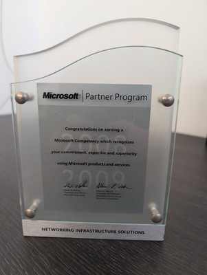 Microsoft Partnerprogramm Steven A Ballmer Computer Wandplakette 2008 - 2009