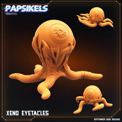 Xeno Eyetacles Resin Miniature Set of 3   Sci-Fi Horror Creature Tabletop Model