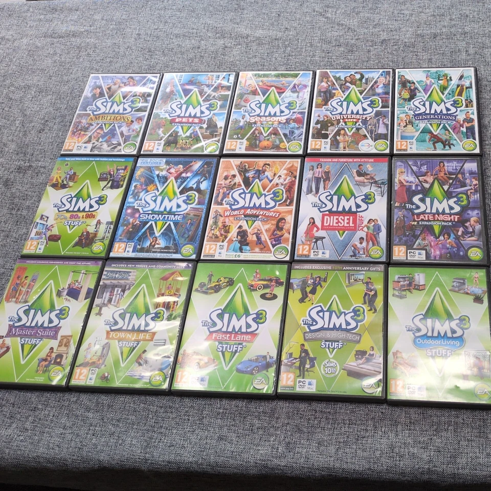 DIE SIMS 3 SAMMLUNG KONVOLUT RESTPOSTEN PC/MAC Expansion Packs X 15 Sehr Guter Zustand - Bild 2 von 4