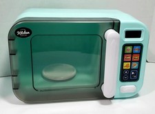 Kidzlane Toy Microwave Oven Pretend Play Kitchen Appliance Green Lights Sounds
