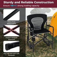 Portable Foldable Outdoor Rocking Camping Chair Leisure Relax Seat