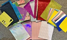 Huge Lot Faux Leather Sheets All Styles Perfect Cricut Crafts 52-New Sheets