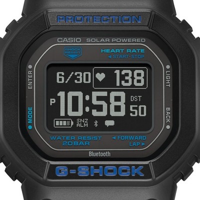 CASIO G-SHOCK DW-H5600-1A2JR G-SQUAD Bluetooth GPS Solar Digital 