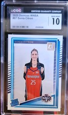 2025 Panini Donruss WNBA Sonia Citron Rated Rookie #87 Washington Mystics CGC 10