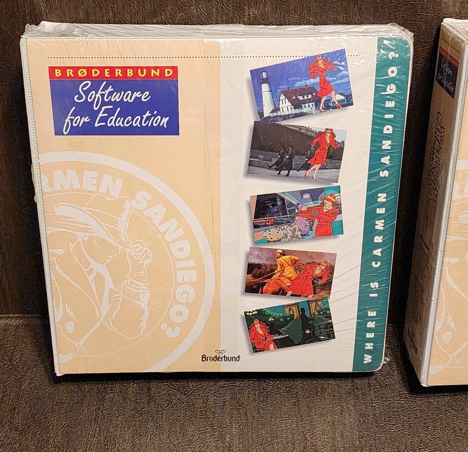 x2 Sealed 1996 Broderbund SCHOOL EDITION Where is Carmen Sandiego? PC Almanac - Image 2 of 4