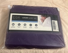 NEW CGK Linens Luxury Sheet Set Twin XL 3 Piece Set Purple Deep Pockets Soft