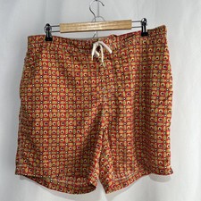 Vtg Polo Ralph Lauren Swim Shorts Men's Sz XL Floral Geometric Red Green