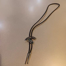 Vintage Multi Stone Native American Thunderbird Bolo Tie 