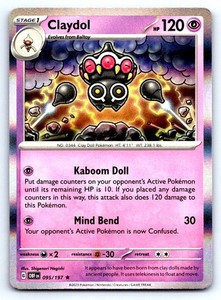 Claydol 095/197 Obsidian Flames Holo Rare