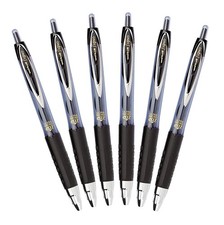 Uni-Ball Signo 207 Retractable Gel Pen, 0.38mm 1 Count Pack of 6 , Black