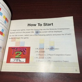 Tetris 2 NES Nintendo Instruction Manual Only