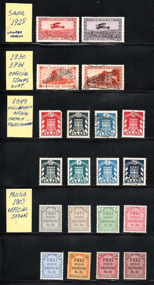 Germany, Saar and Prussia, stamp collection (1903-1949) #ma113 - Image 1 of 1