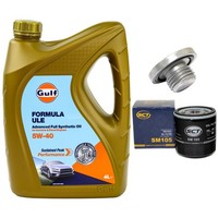 MotoröL Filter Set 5W-40 5 Liter + ÖLablassschraube FüR Chevrolet Opel Saab 9-3