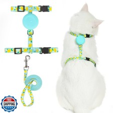 PUPTECK Adjustable Cat Harness and Leash Set Escape Proof Kitten Strap Collar