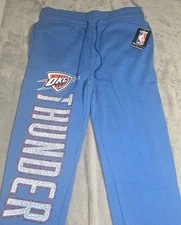 NBA UNK Oklahoma City Thunder Men’s Size Large Blue Jogger Sweatpants, Fleece 